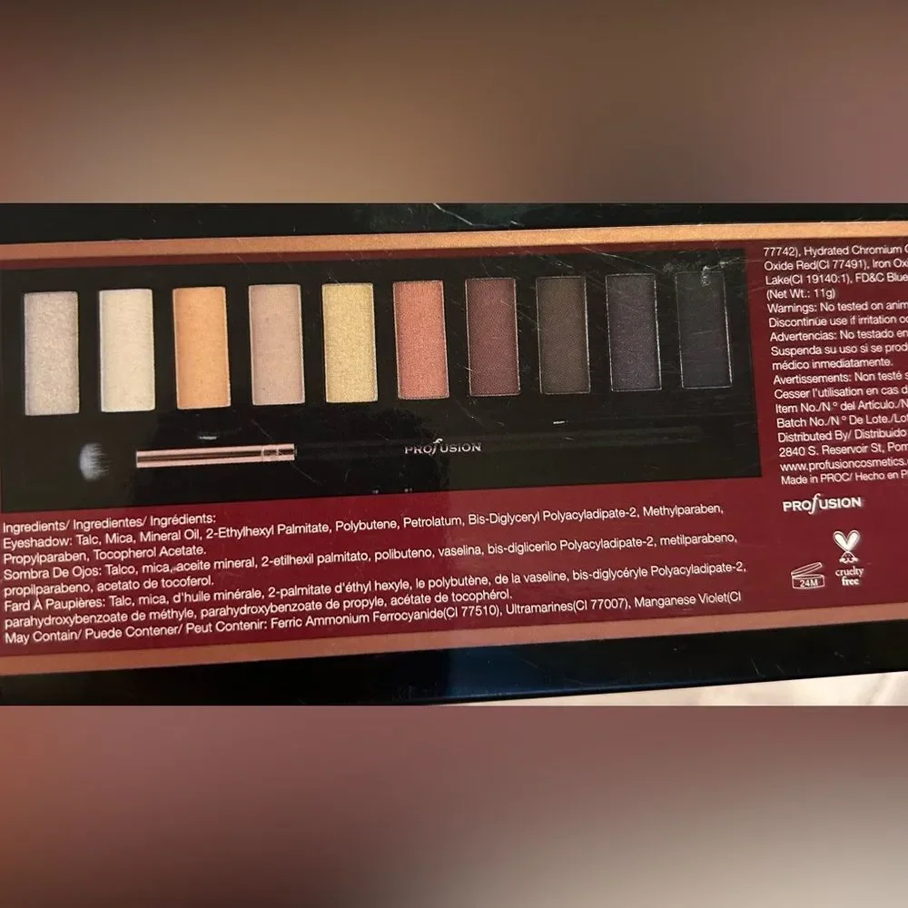 New Profusion Beautiful 10 Color Eyeshadow Palette